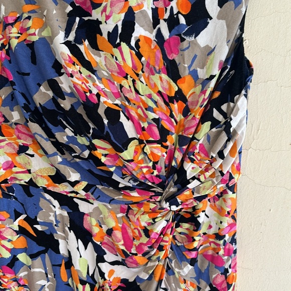 Dana Buchman sleeveless multi colored spring dress size S - Picture 3 of 4